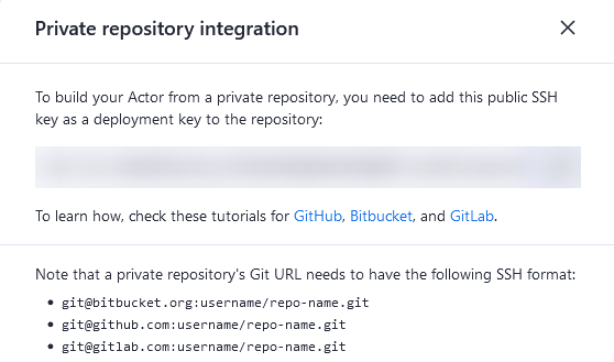 Deployment keys instruction window