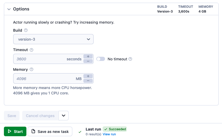 Setting an Actor's memory
